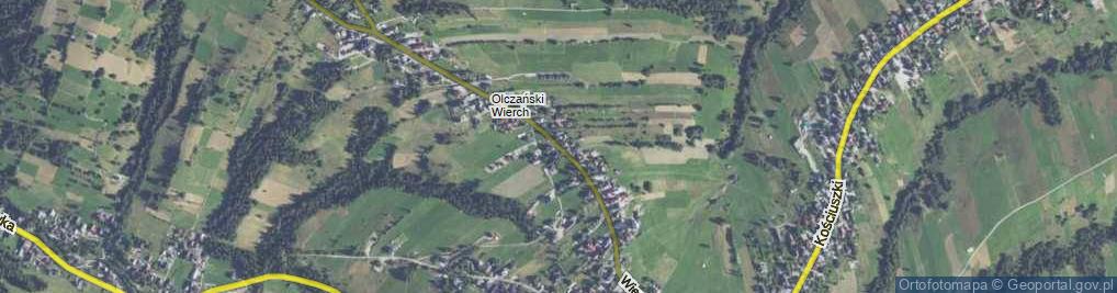 Zdjęcie satelitarne Wierch Olczański ul.